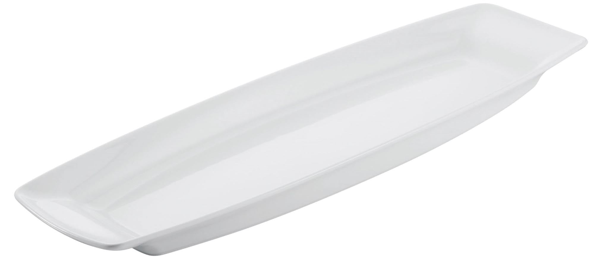 Elegante weisse Buffet Servierplatte von Revol, 53x16x38cm, aus langlebigem Porzellan, ideal für stilvolle Präsentationen.