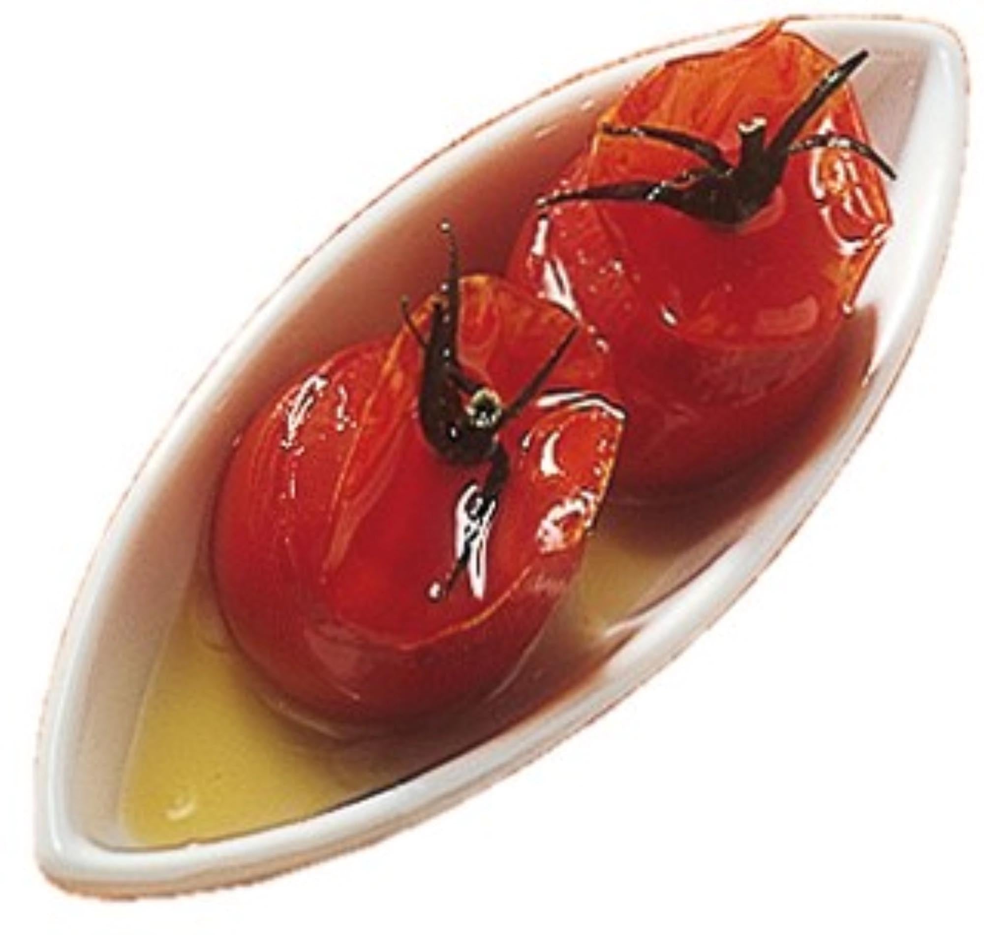 Elegante Mini Calisson-Schälchen aus robustem Porzellan, ideal für Snacks und Dips, spülmaschinenfest, 9,5x4x2 cm, weiss.