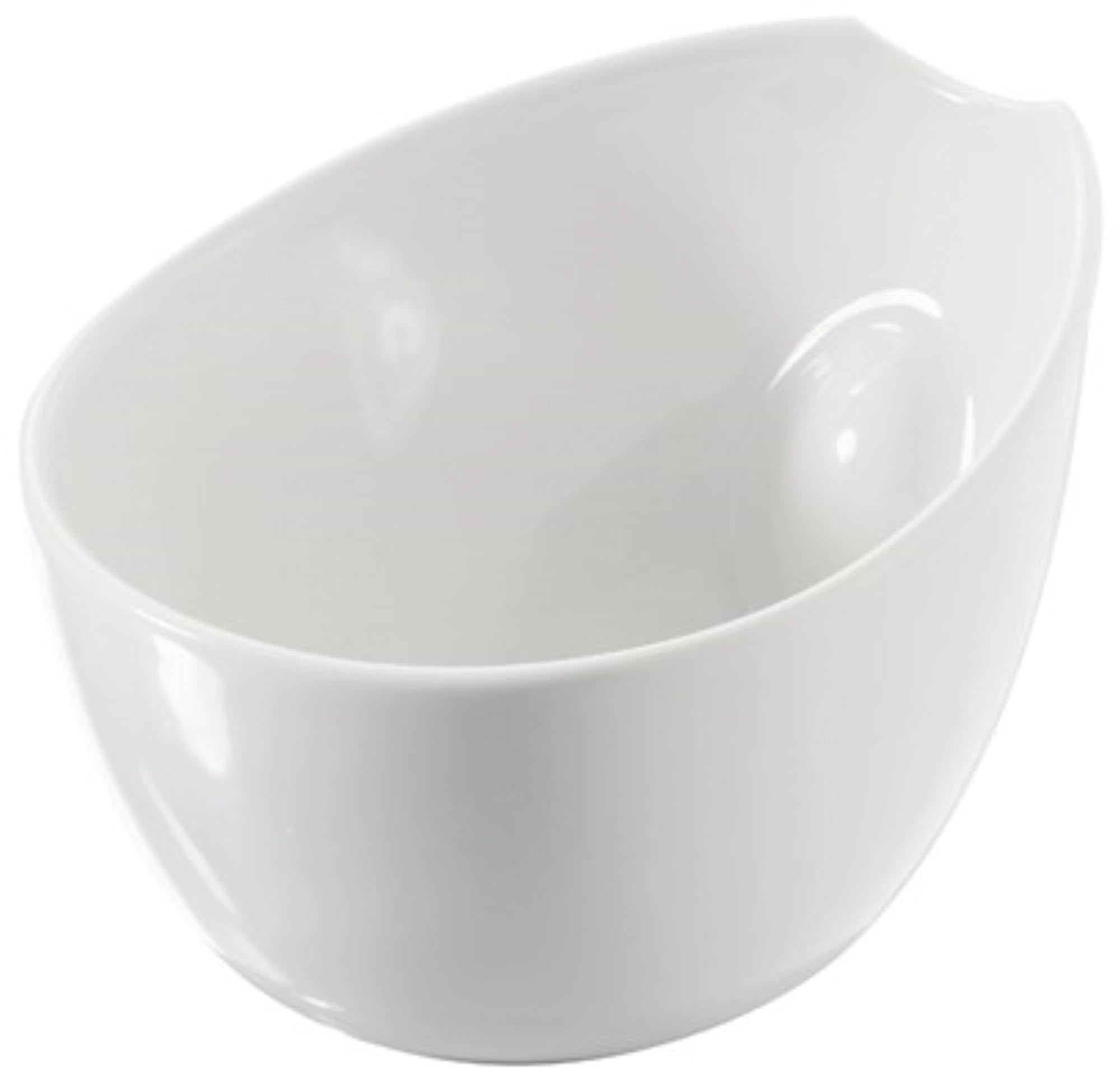 Elegante, weisse Porzellanschüssel von Revol, 8.5x7x6.5 cm, ideal für Snacks, ofen- und mikrowellengeeignet, spülmaschinenfest.