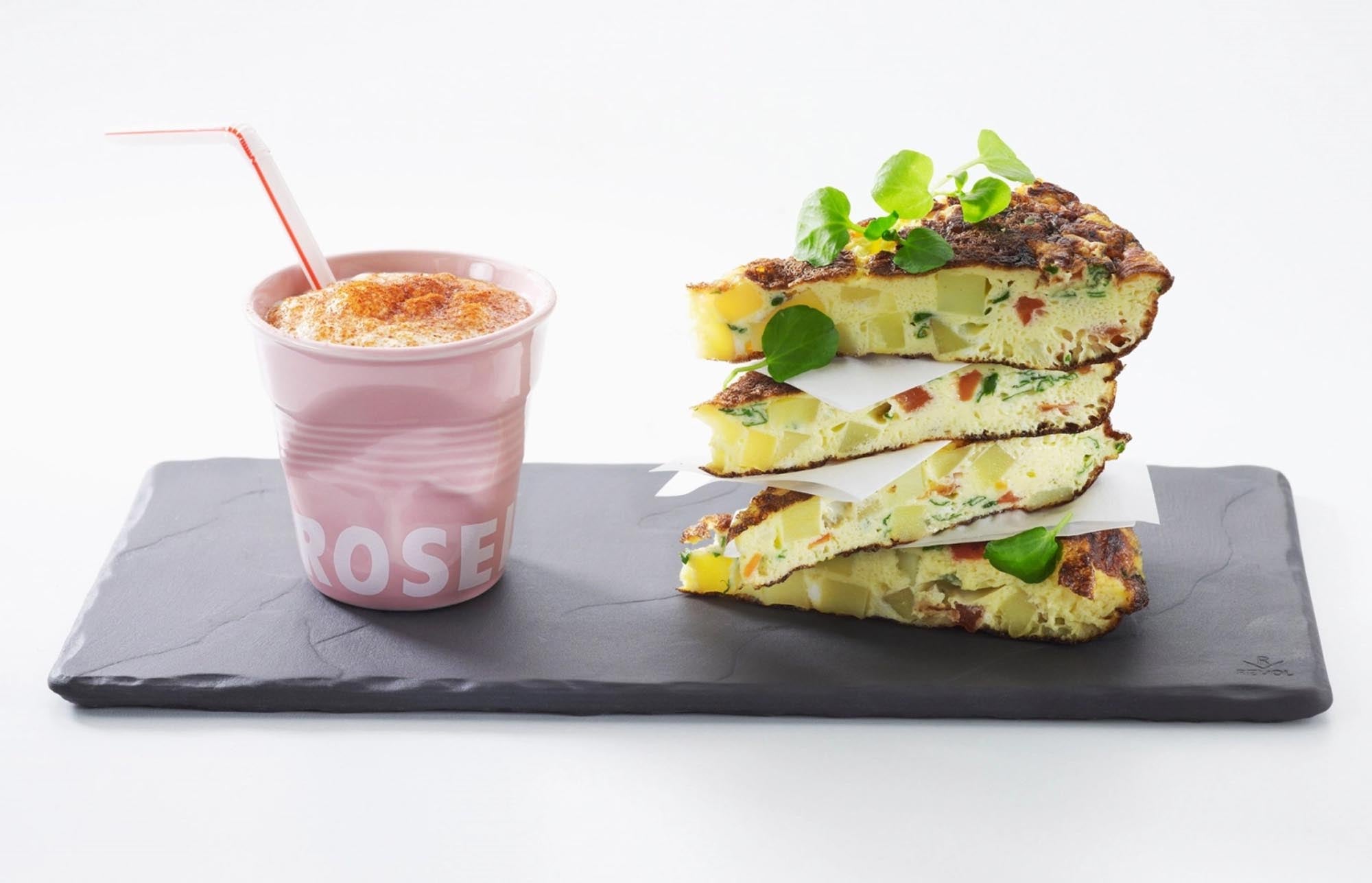 Revol Tablett 25x12 cm: Edler Schiefer-Look für modernes Servieren.