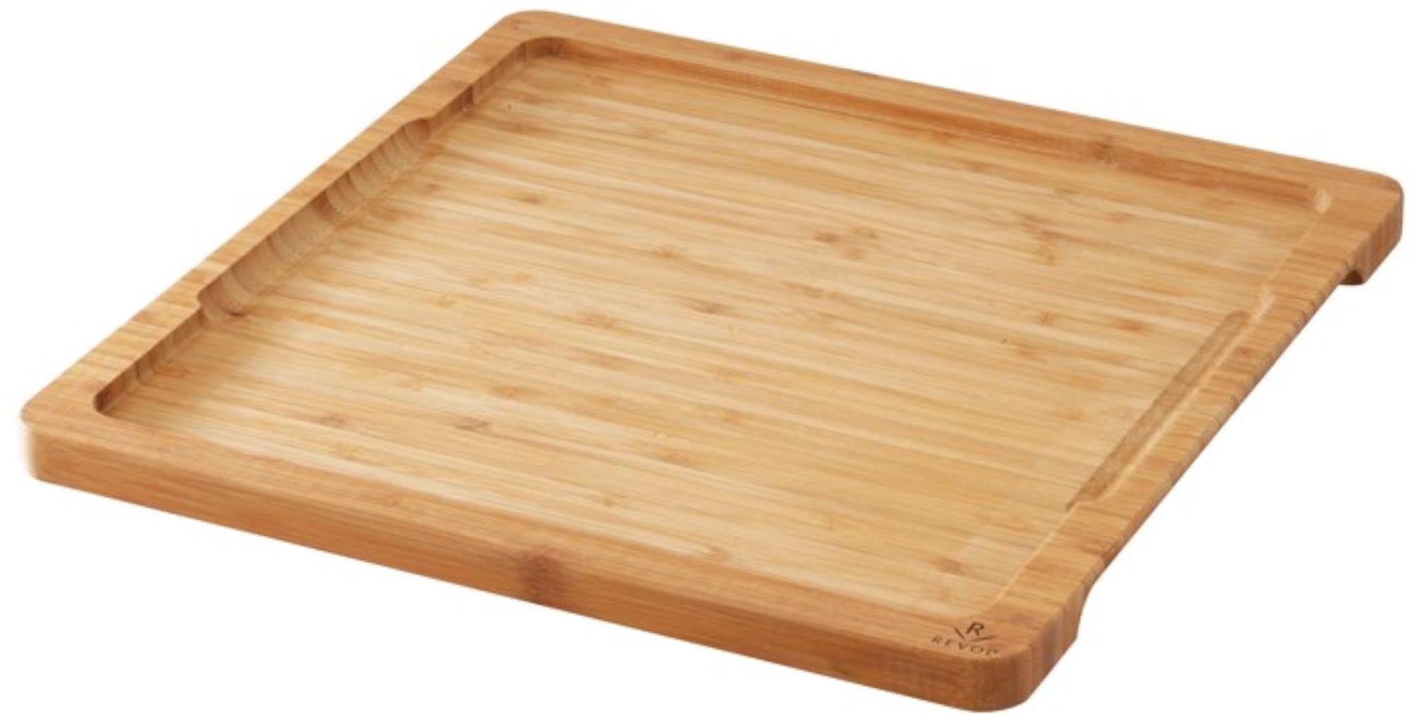 Elegantes Bambus-Tablett von Revol, 29x29x2 cm, ideal für Steaks. Umweltfreundlich, robust, antibakteriell. Perfekt für jeden Anlass.