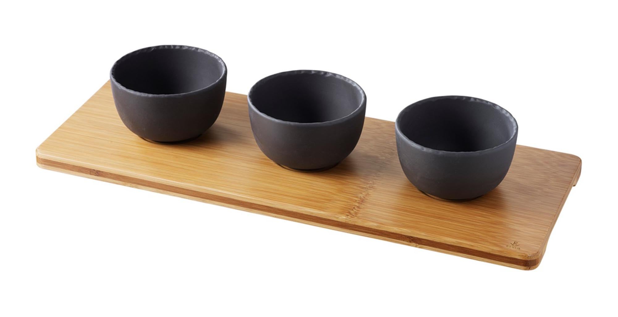 Elegante Schale im Schiefer-Stil, 25 cl, Ø 10 cm, H: 6 cm, perfekt für stilvolle Tischdekoration und Servieren von Snacks.
