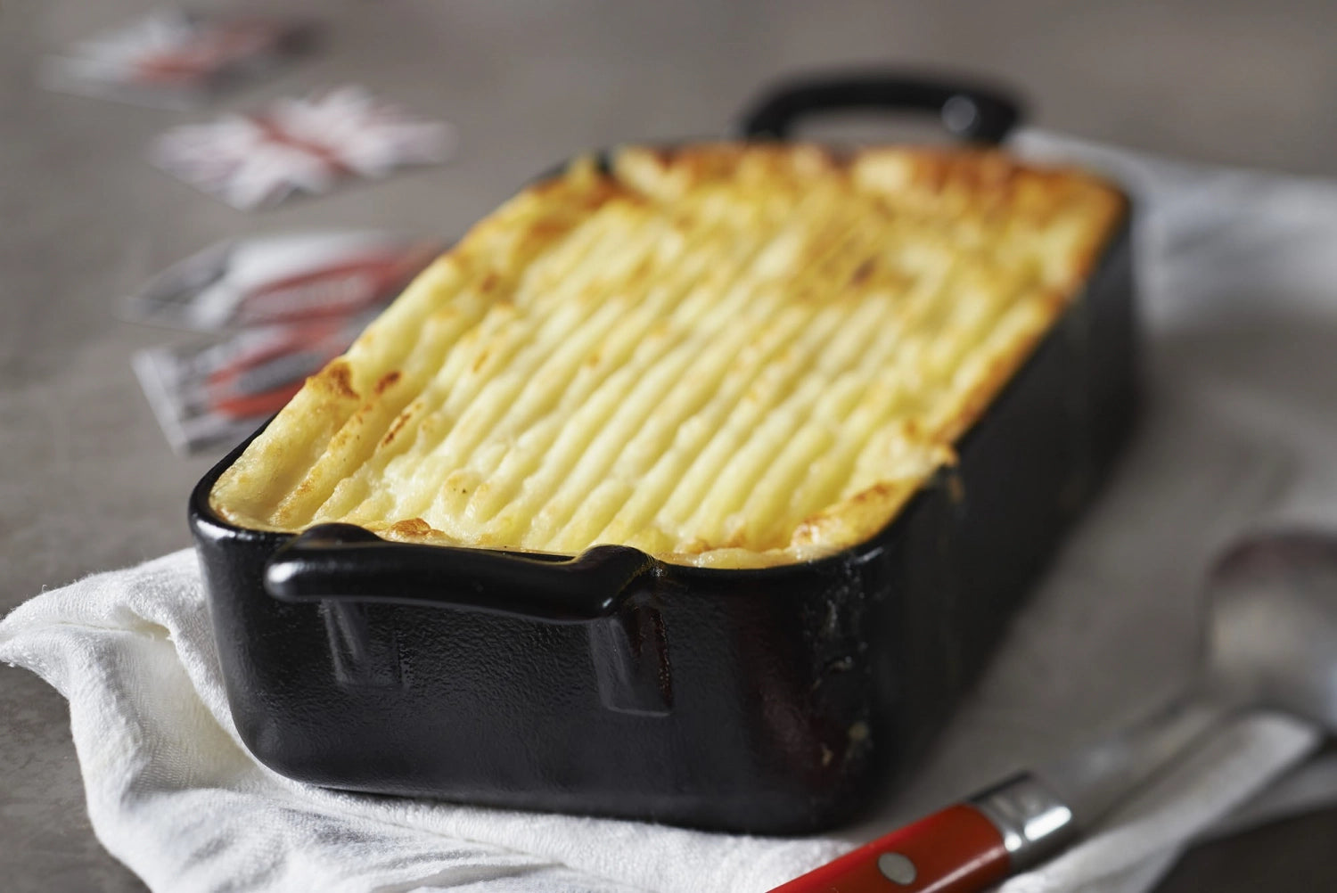 Genießen Sie die elegante 19 cm Auflaufform von Revol in Gusseisen-Optik. Perfekt für Ofen und Mikrowelle, spülmaschinenfest und ideal für gesellige Anlässe.