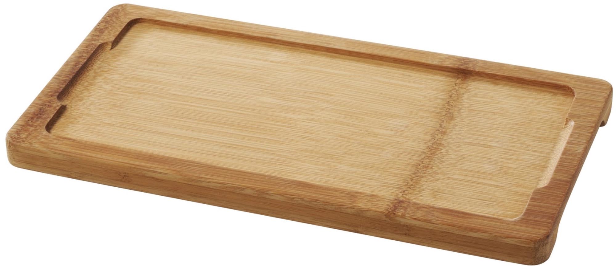 Elegantes Bambus Tablett 25x12 cm von Revol: Nachhaltig, antibakteriell, ideal für Tapas. Perfekt für Restaurants und Zuhause.