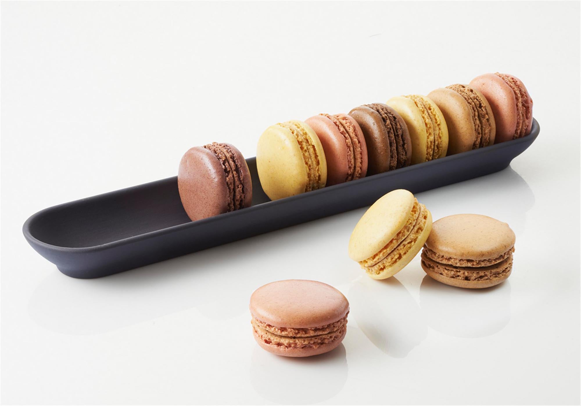 Stilvolle 27 cm Apéroschale von Revol, inspiriert von Schieferoptik.