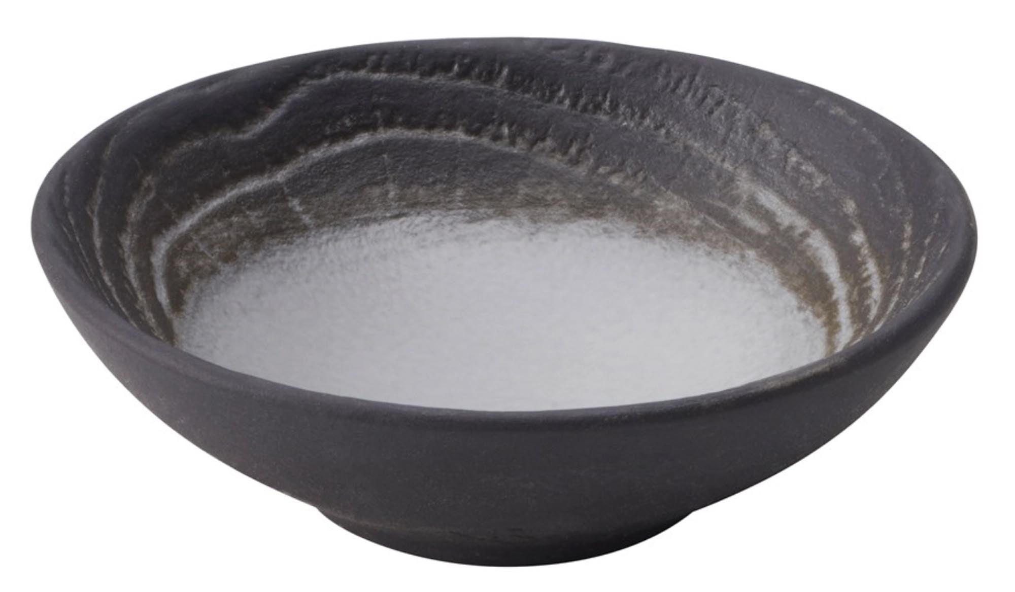 Stilvolle Mini Schüssel von Revol, Ø 7 cm, H 2.2 cm, in eleganter Pfefferfarbe. Ideal für Dips & Snacks. Hochwertiges Porzellan.