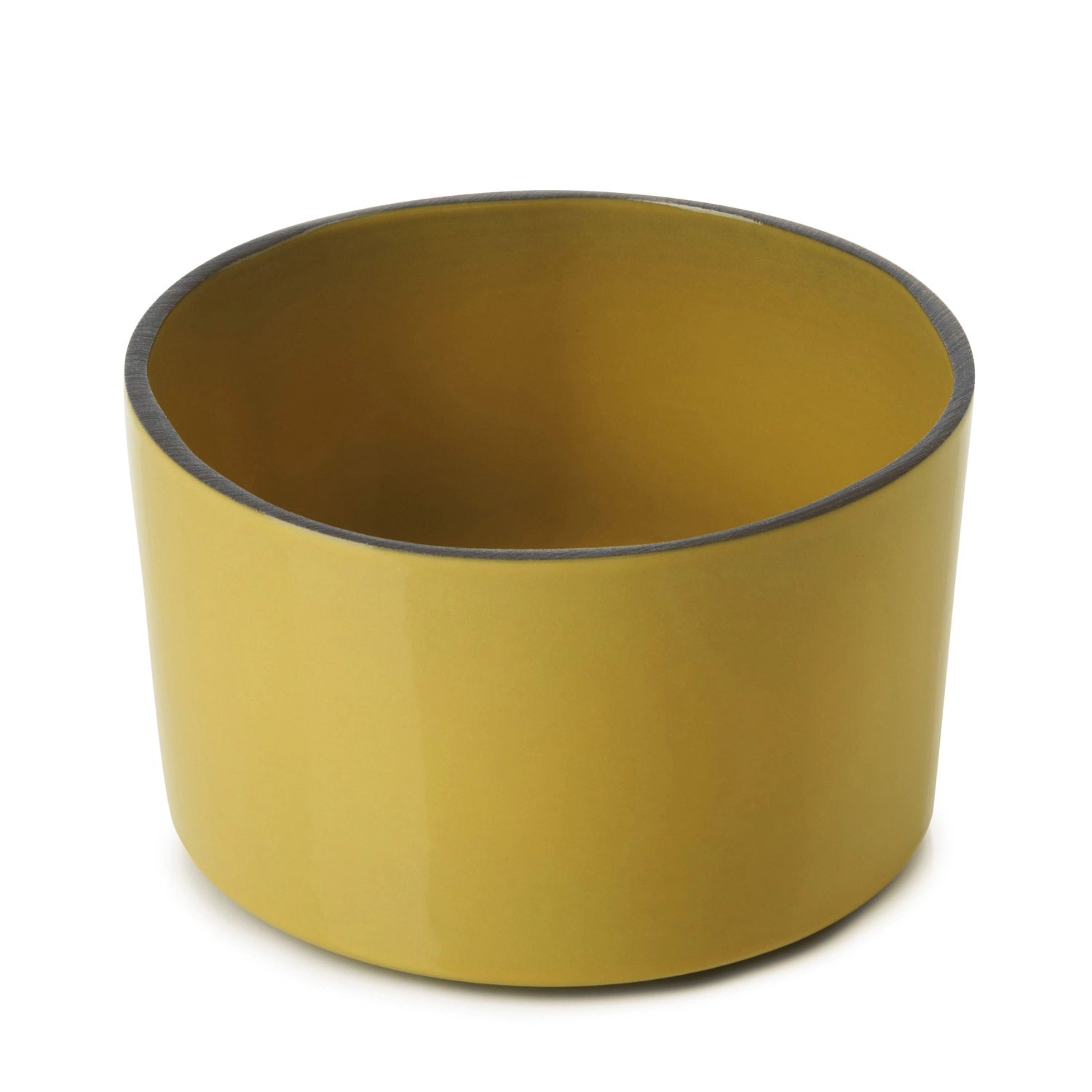 Elegante 44cl Schale in leuchtendem Kurkuma von Revol, perfekt für ansprechende Präsentationen und festliche Tischdekorationen.