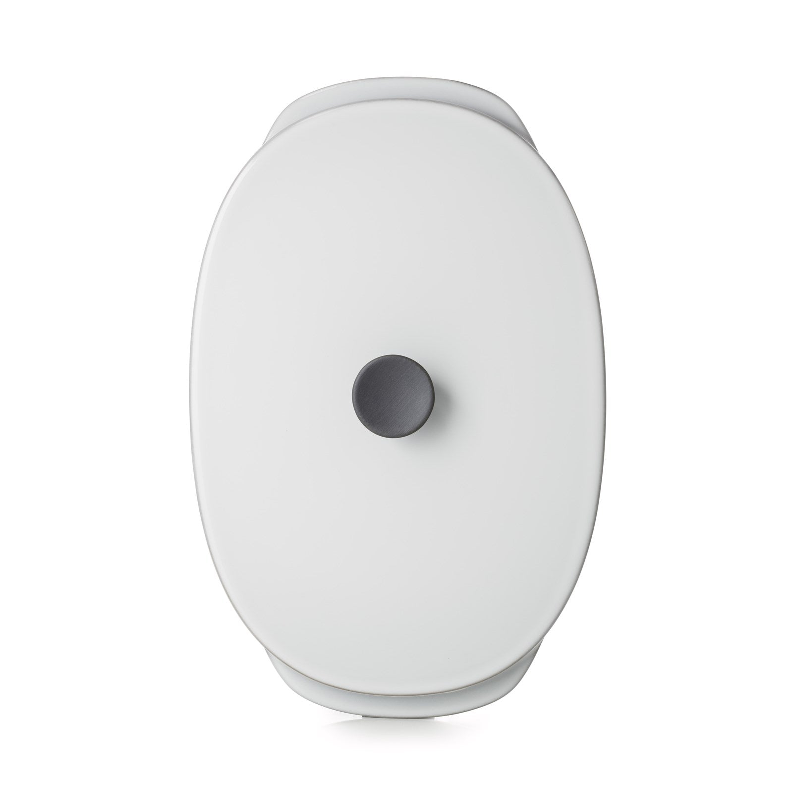 Elegante Caractere Platte mit Deckel von Revol, 26x18,5 cm, aus robustem Porzellan in zeitlosem Kumuluswolke Weiss – ideal für Küche und Esstisch.