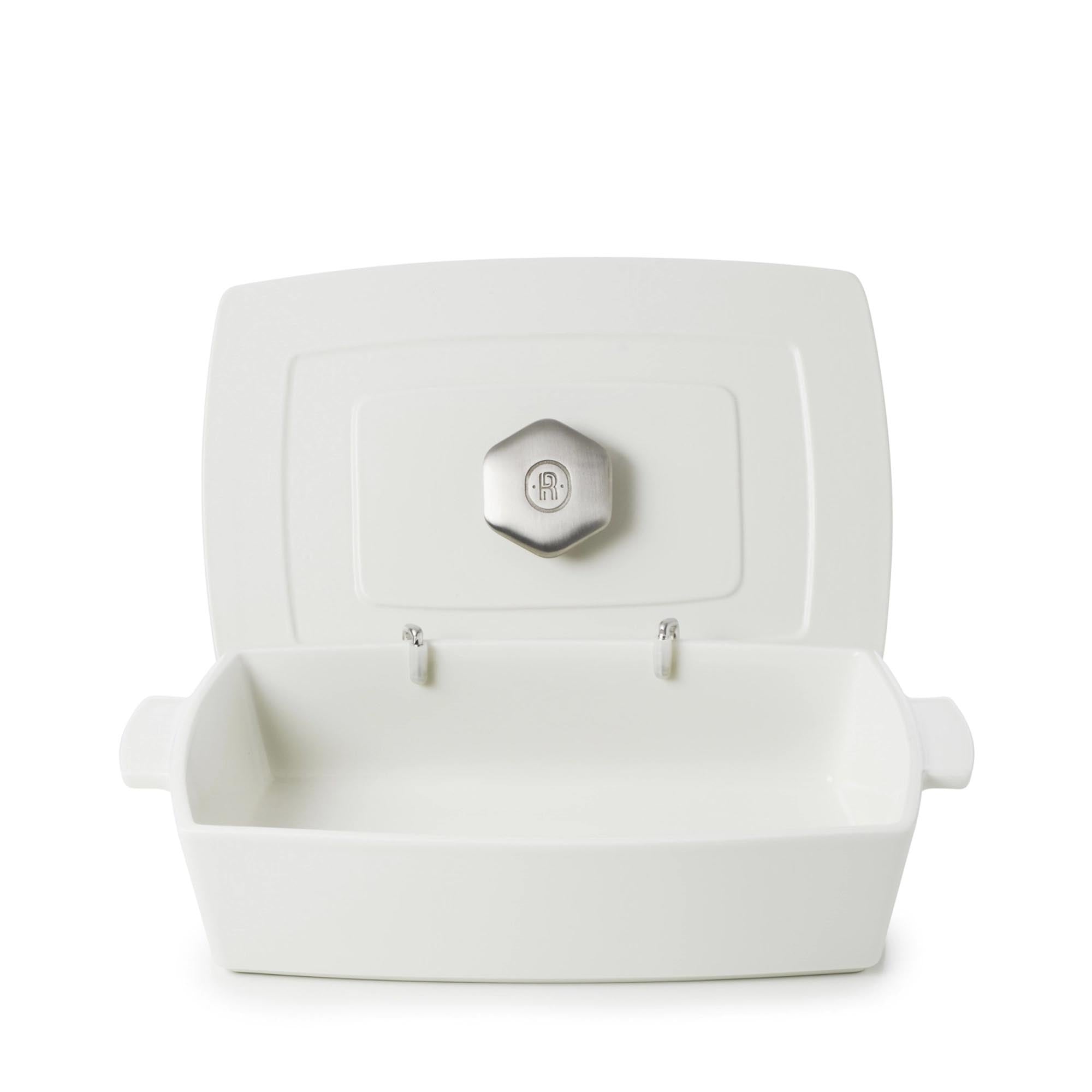 Revol Rvlt2: 30cm Platte mit Deckel, stilvoll in Satin-Weiss.