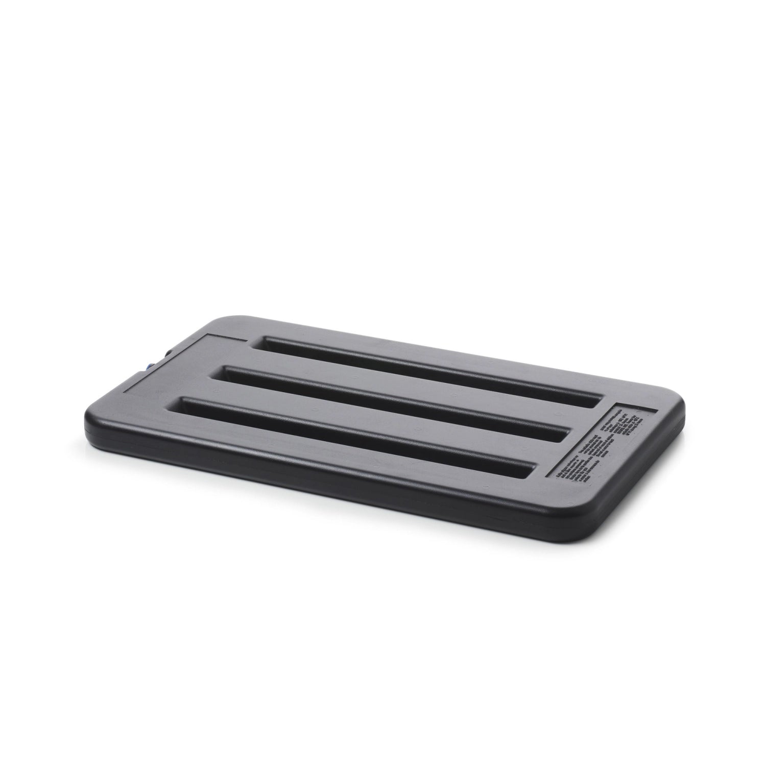 Elegante 48 cm große eutektische Platte in Schwarz von Revol, ideal für innovative Küchentechniken und stilvolle Speisenpräsentation bei -12°C.
