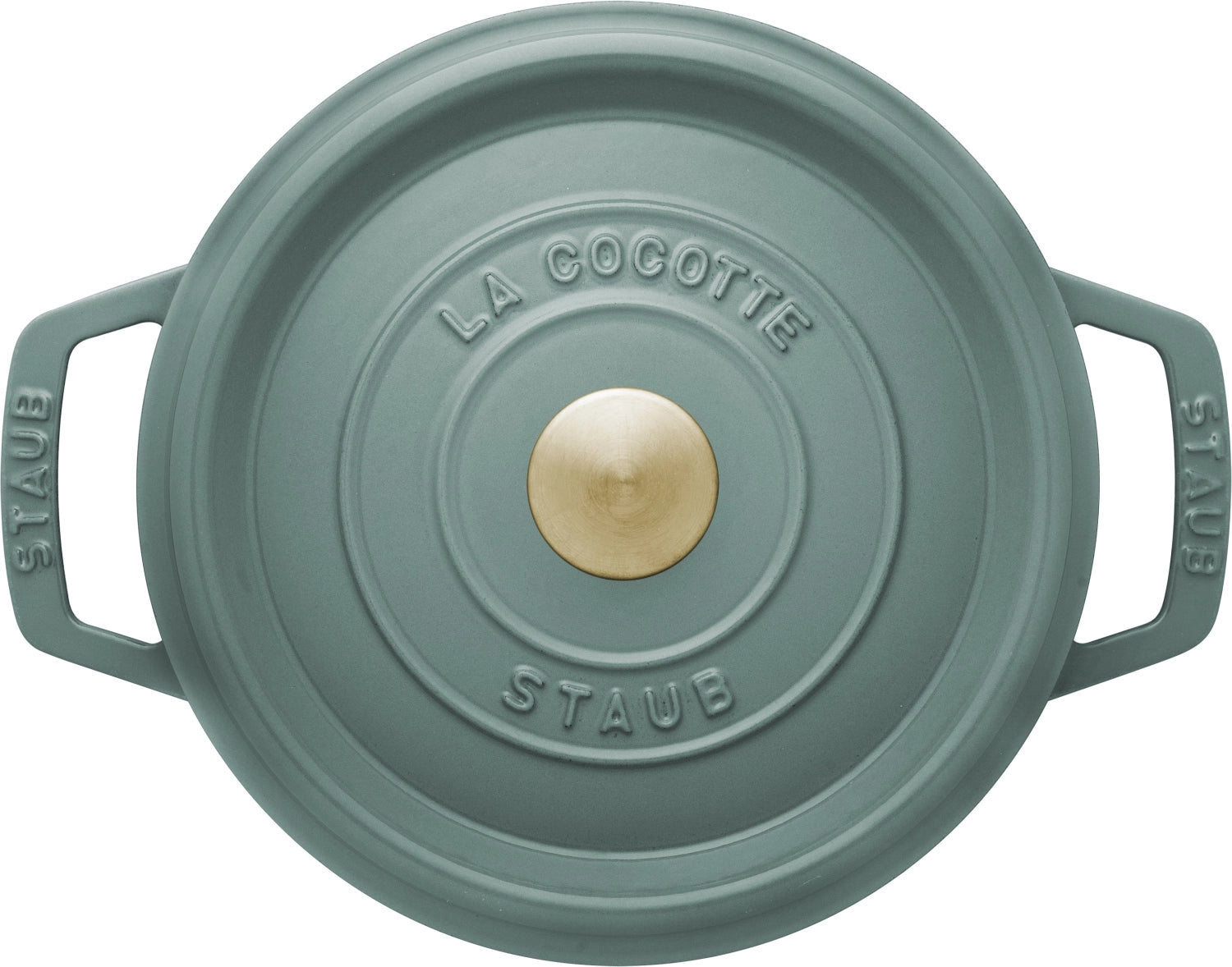Hochwertige runde Cocotte von Staub mit 2,2 l Volumen, perfekt für die Zubereitung und Präsentation köstlicher Speisen.