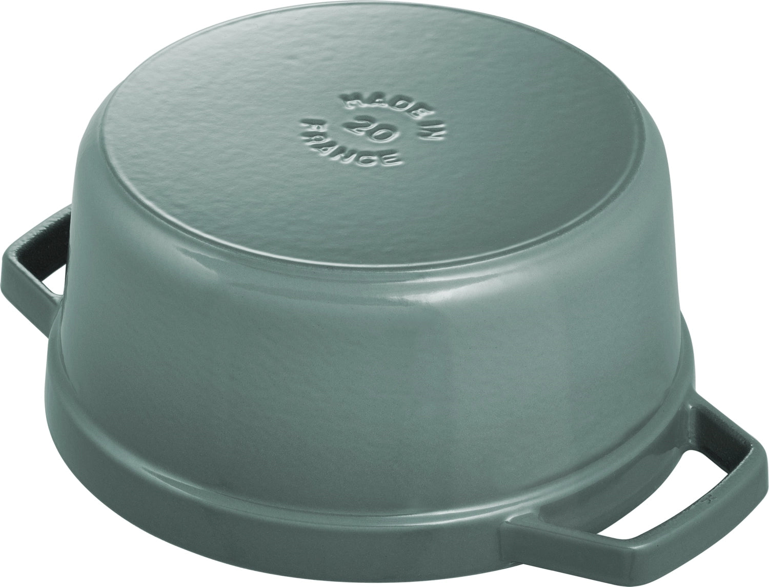 Elegante runde Cocotte von Staub mit 2,2 l Fassungsvermögen, ideal für schmackhafte Gerichte und stilvolles Servieren.