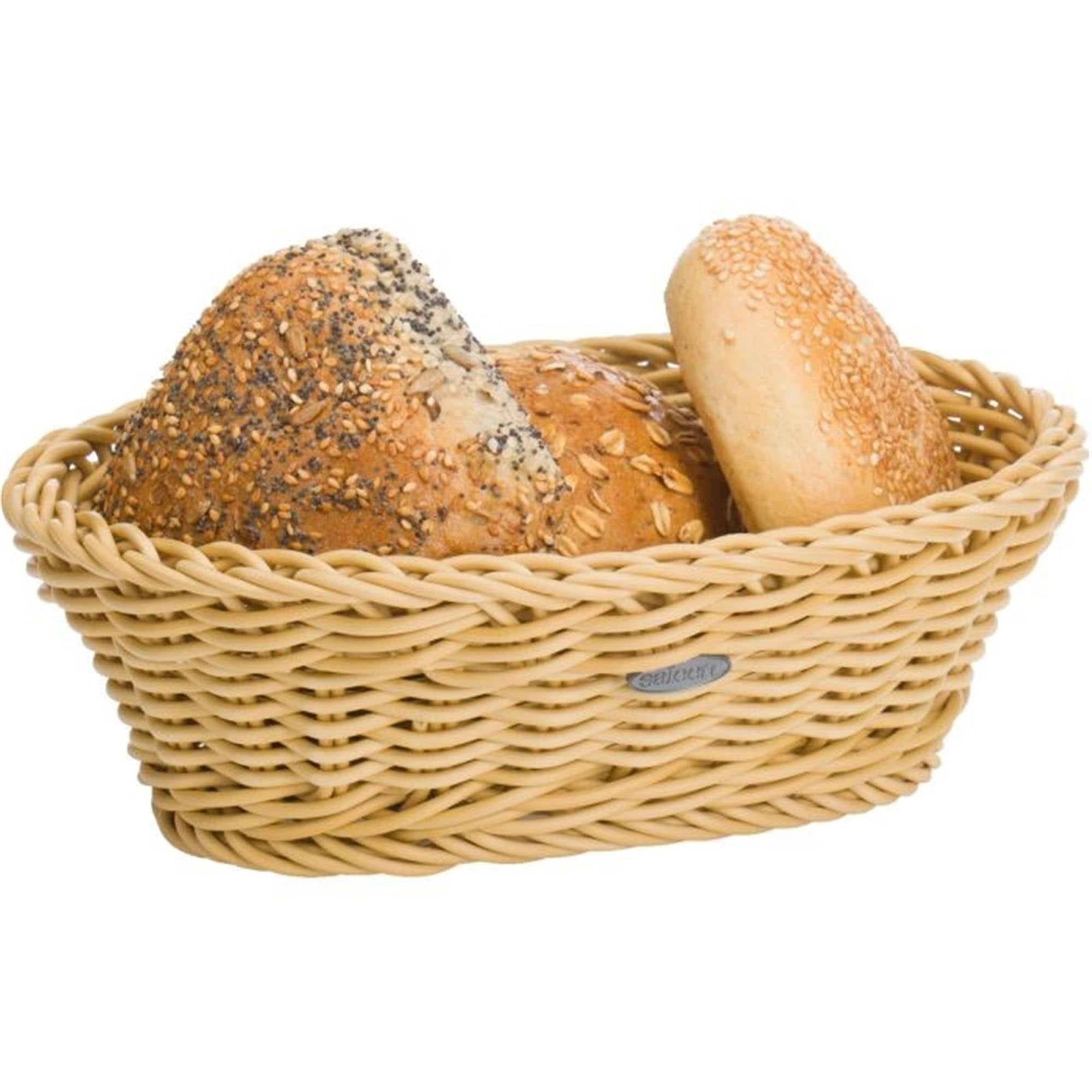 Ovaler Korb aus hochwertigem Material, beige, 25x17x8,5 cm, ideal für Brot, Obst oder Dekoration, von Westmark.