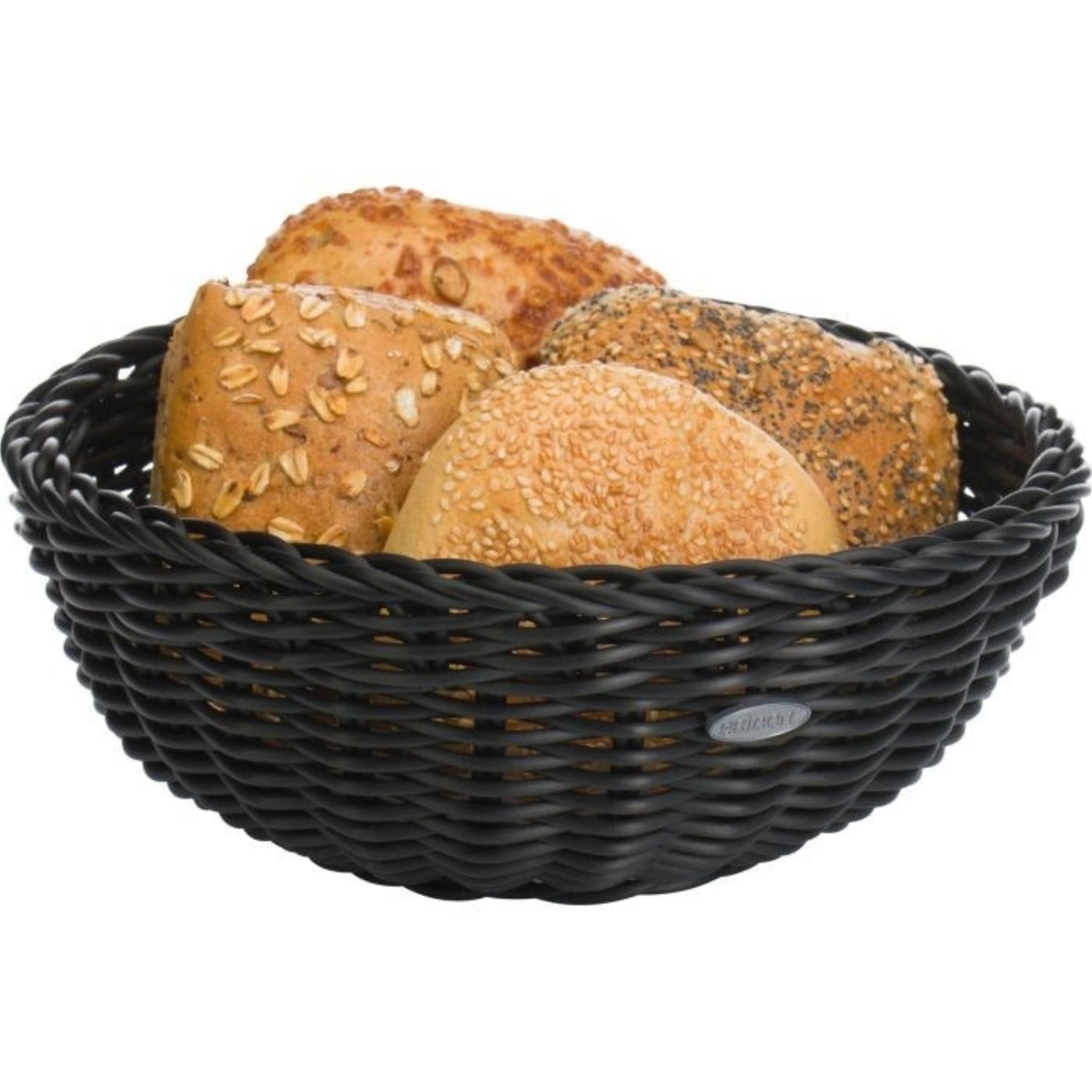Schwarze, runde Schale von Westmark mit gebogenem Rand, 23x9 cm – ideal für Brote und Snacks, vereint modernes Design mit praktischer Nutzung.