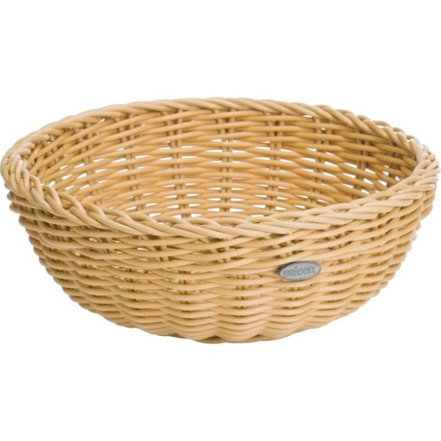 Schale rund, h-beige, 23x9cm, Rand gebogen