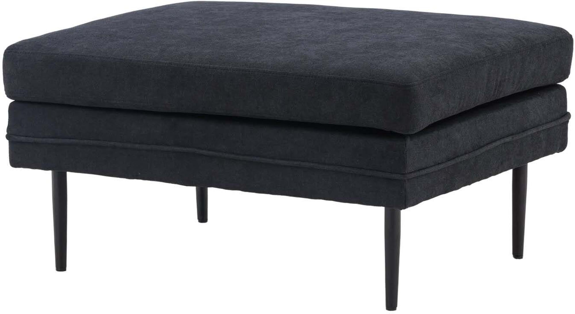 Eleganter Boom Ottoman von Venture Home: nordisches Design, Leinenbezug, Metallbeine, vielseitig einsetzbar, zeitloser Stil.