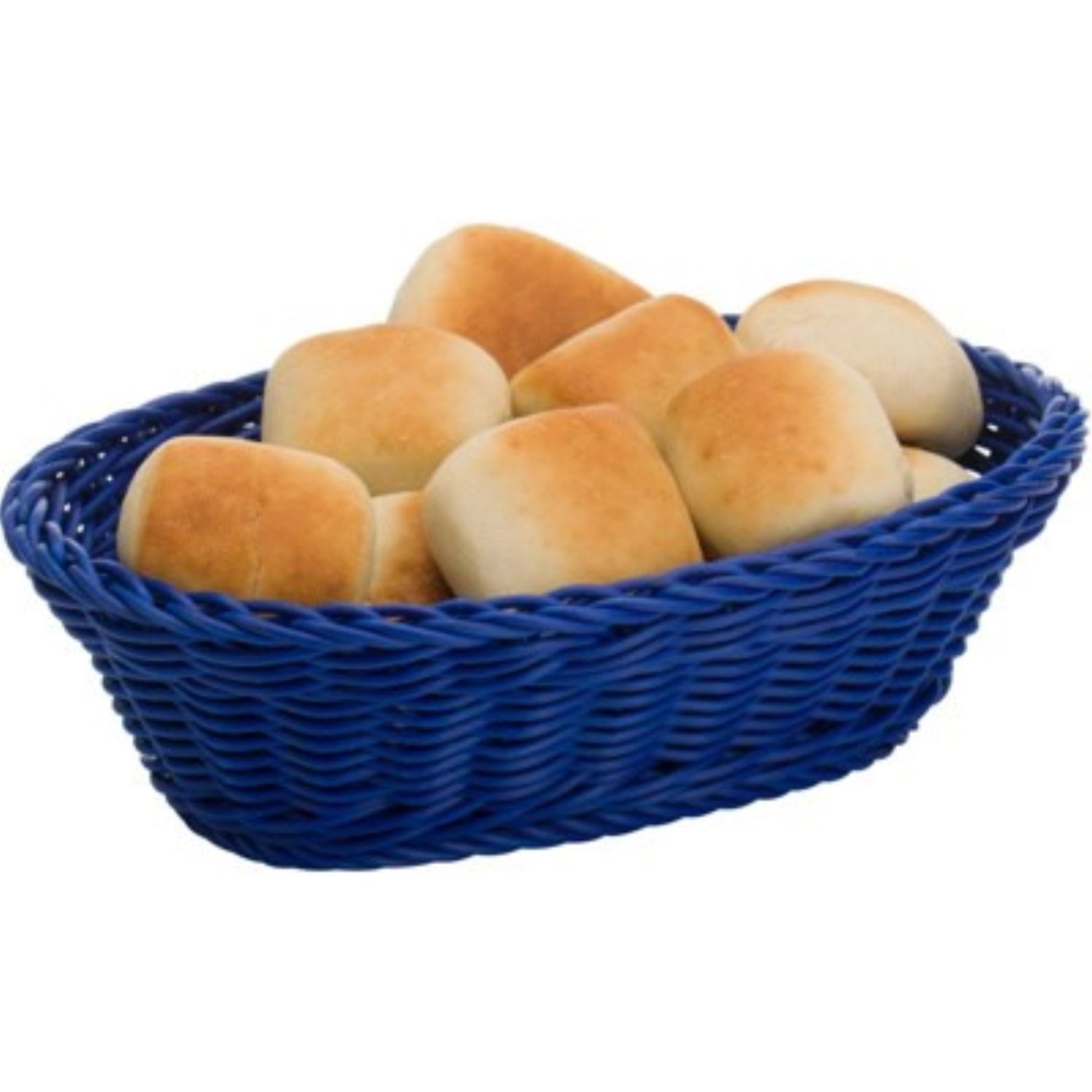 Eleganter ovaler Korb in m-blau von Westmark, ideal für Brot oder Snacks, Maße 23,5x16x6,5cm, bringt Farbe und Stil auf jeden Tisch.