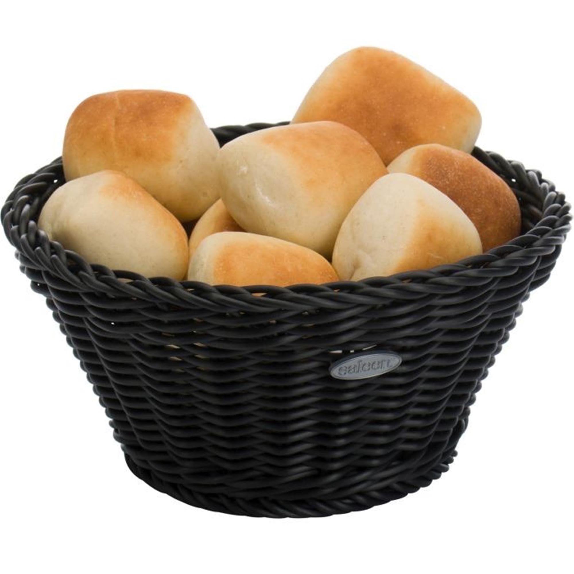 Runder schwarzer Korb von Westmark, 18x10cm, ideal für Brot oder Obst, stilvolles Design für Küche oder Tisch.