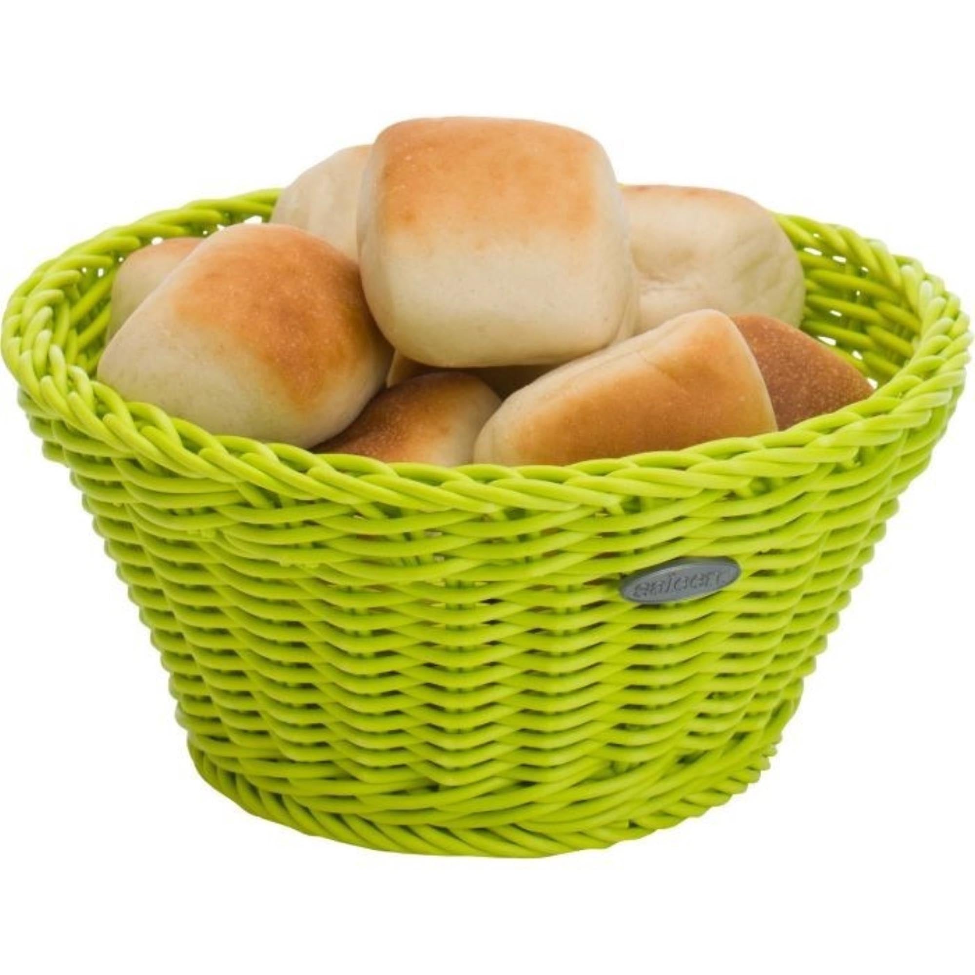 Runder Korb in leuchtendem Lime-Grün, Masse 18x10 cm, perfekt für Brot oder Obst. Praktisch und dekorativ, von Westmark.