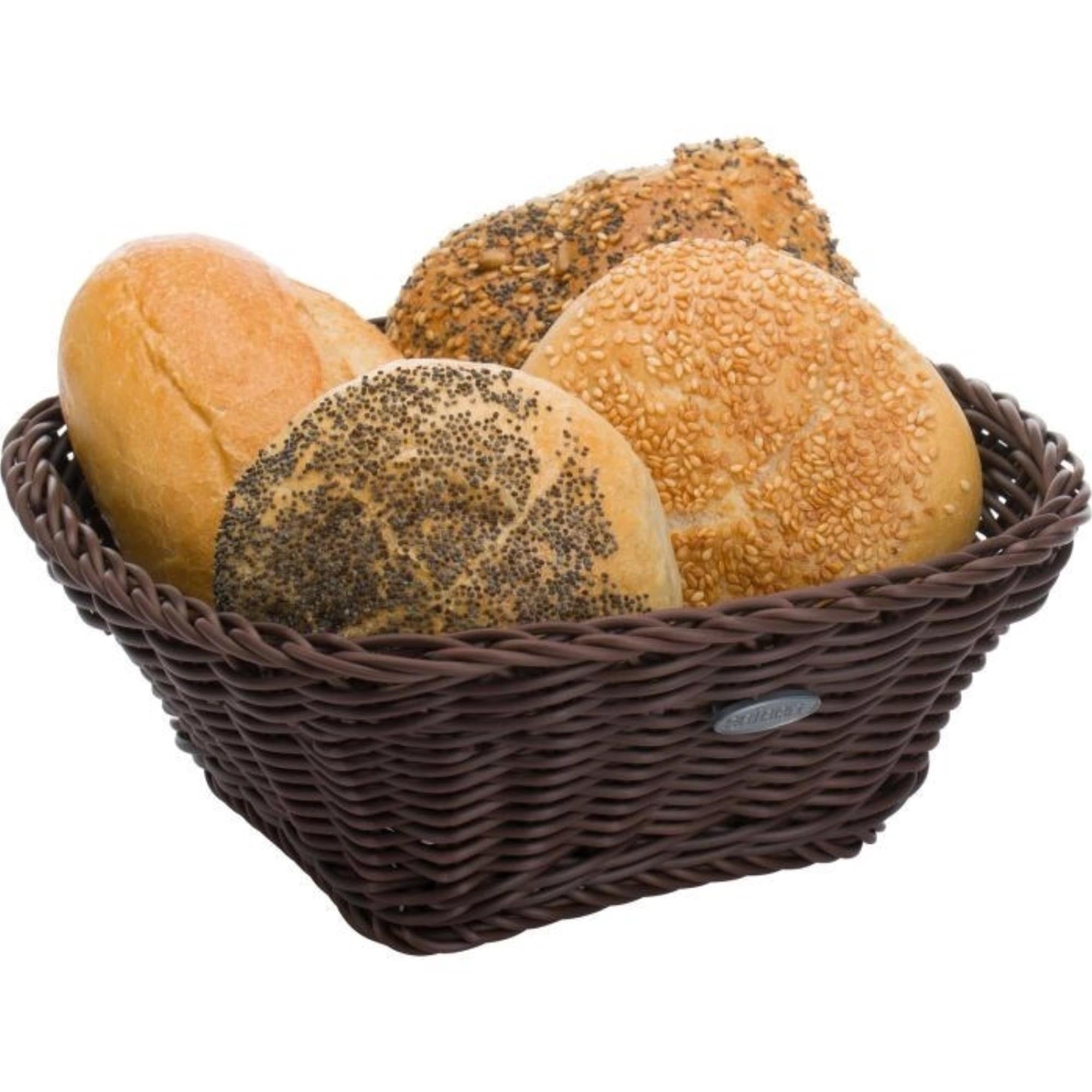 Brauner quadratischer Korb von Westmark, 19x19x7,5 cm, perfekt für stilvolle Aufbewahrung und Dekoration, robust und vielseitig.