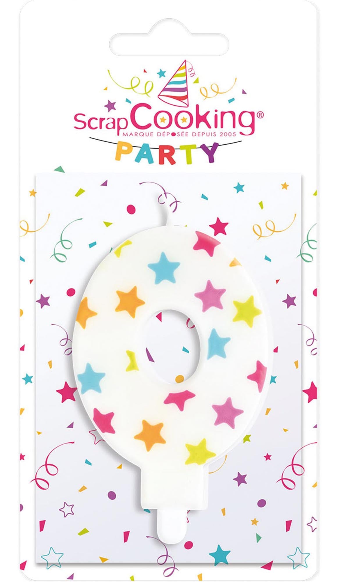 Elegante Kerze Nummer 0 von Scrap Cooking für jeden Anlass. Hochwertiges Wachs, saubere Verbrennung und vielfältige Farben für unvergessliche Feiern.