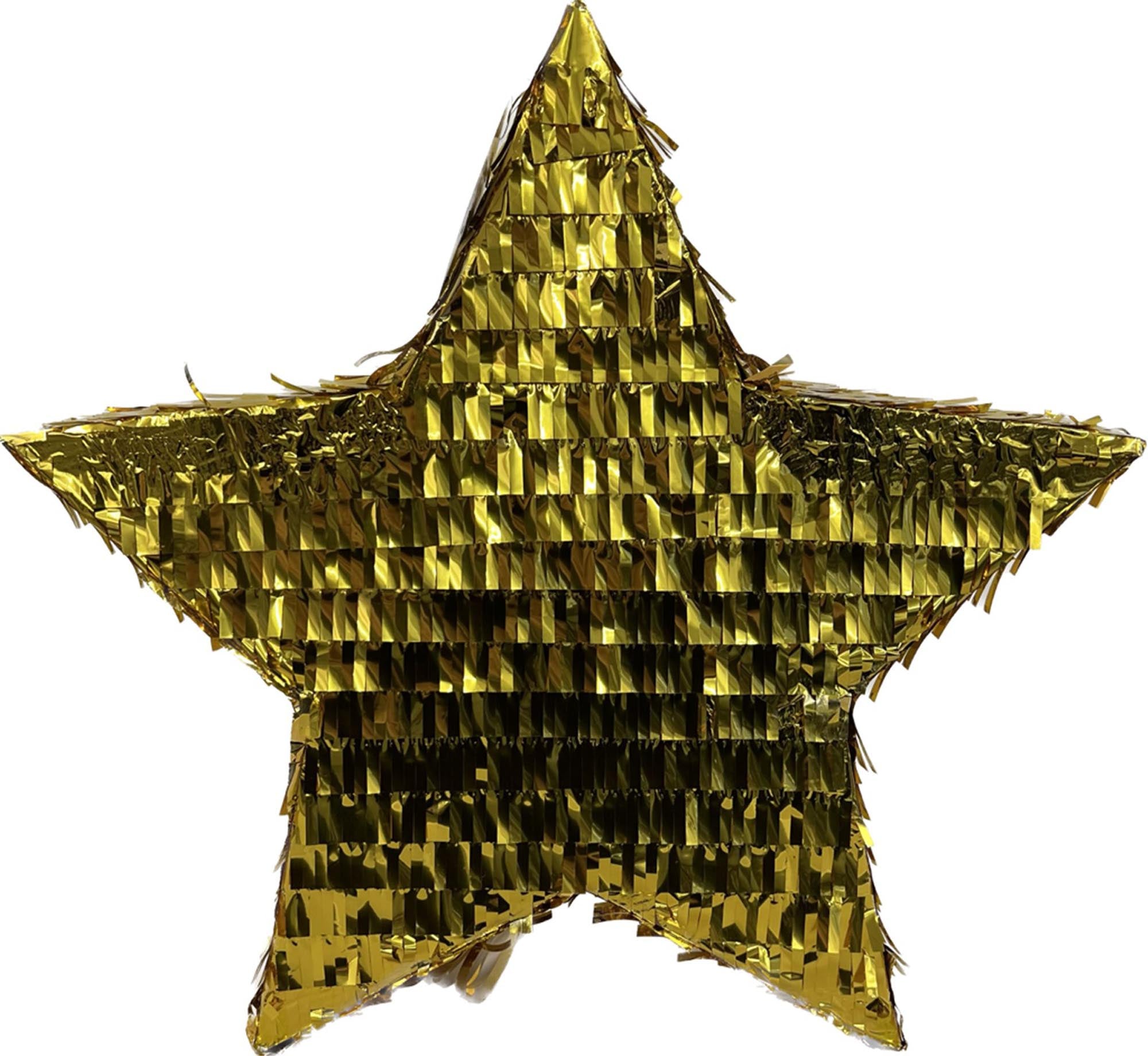 Goldene Stern-Pinata von Scrap Cooking, perfekt für festliche Anlässe. Ein funkelndes Highlight für jede Feier und kreative Dekoration.