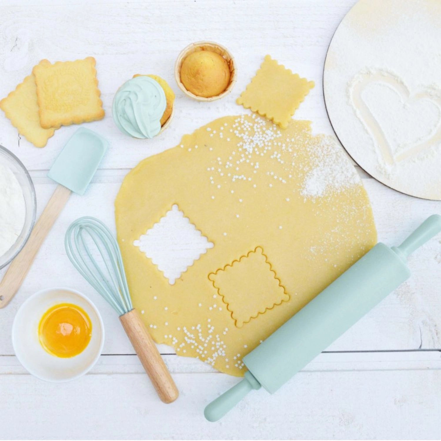 Entfalte die Backleidenschaft deines Kindes mit dem 4-tlg. Kinder-Backset von Scrap Cooking – ideal für kreative Küchenabenteuer!