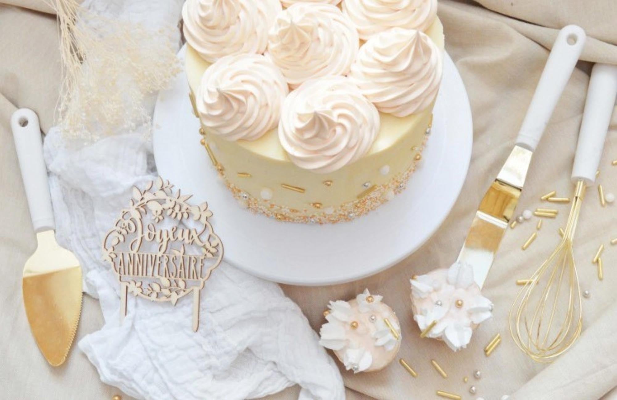 Luxuriöses 3er-Set Backutensilien in Gold von Scrap Cooking.