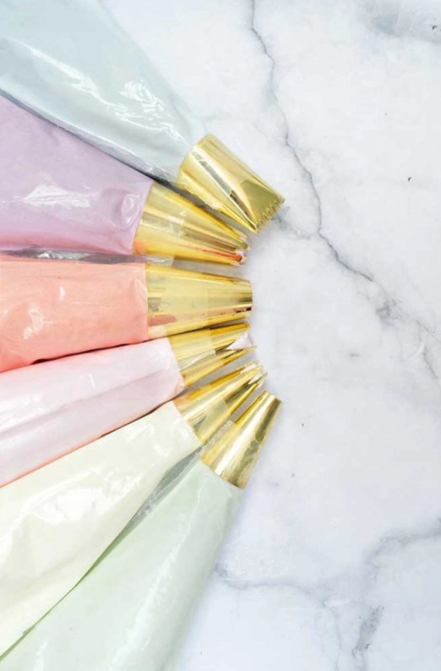 6er Set Goldene Spritztüllen