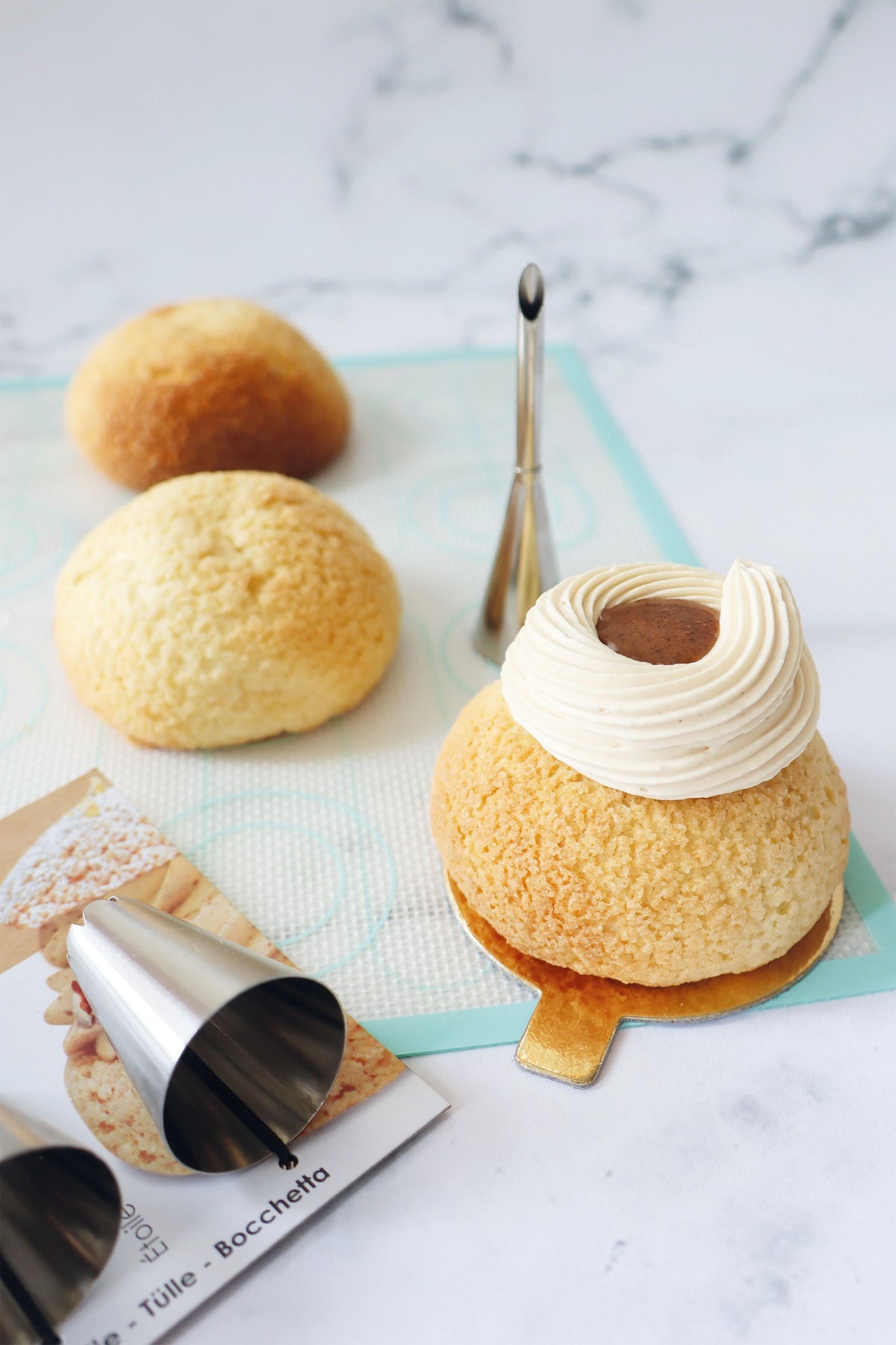 3er Set Edelstahltüllen Éclairs in Silber präsentiert im Onlineshop von KAQTU Design AG. Backutensilien ist von Scrap Cooking