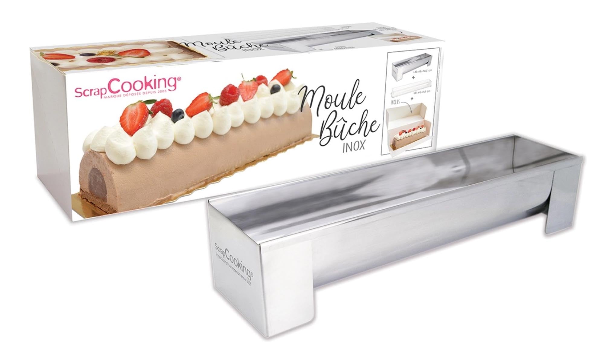 Robuste Edelstahlform mit herausnehmbarem Boden, ideal für Kuchen.