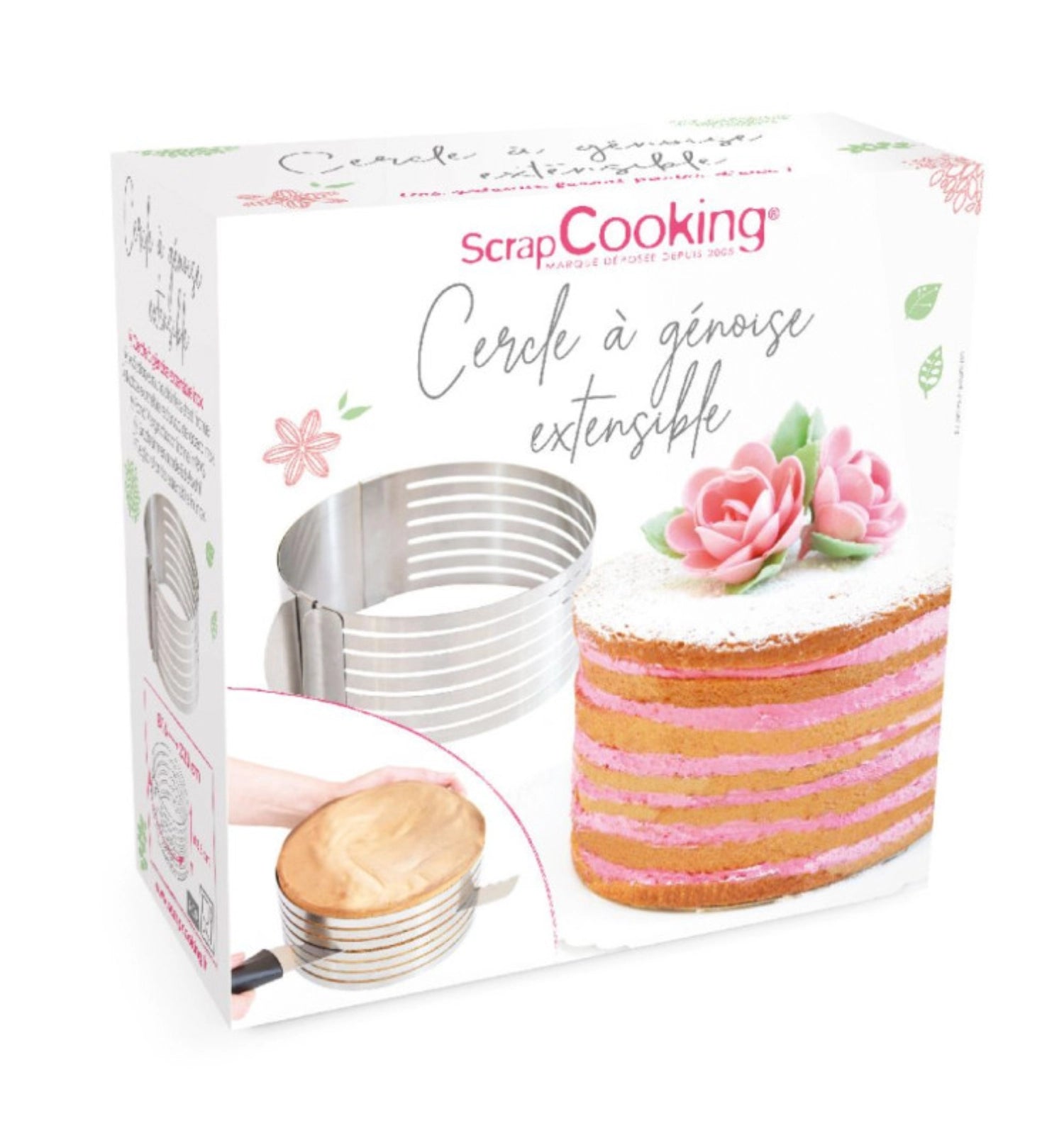 Entdecken Sie die ausziehbare Edelstahlbackform von Scrap Cooking (16-20cm, H8.5cm) – ideal für gleichmäßiges Backen und einfache Reinigung!