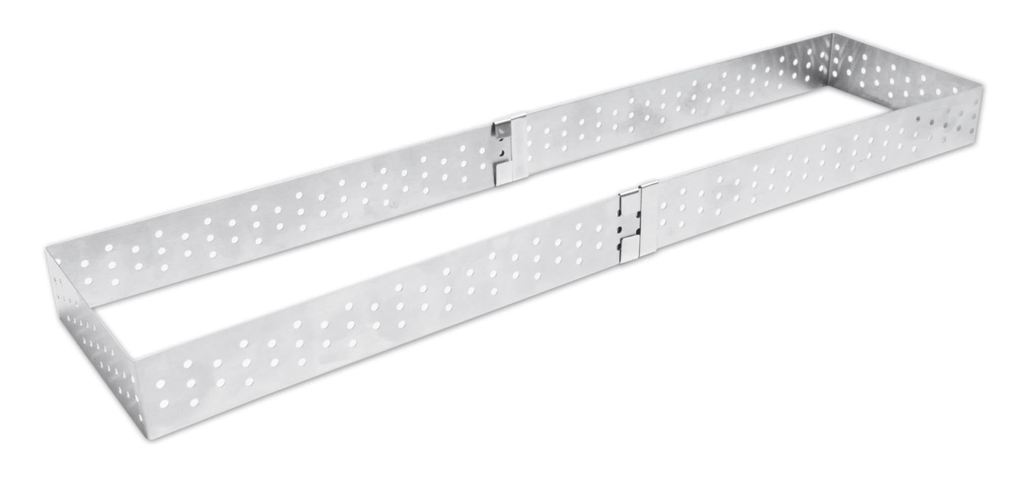 Verstellbare Edelstahlbackform 22-24cm für perfekte Backergebnisse.