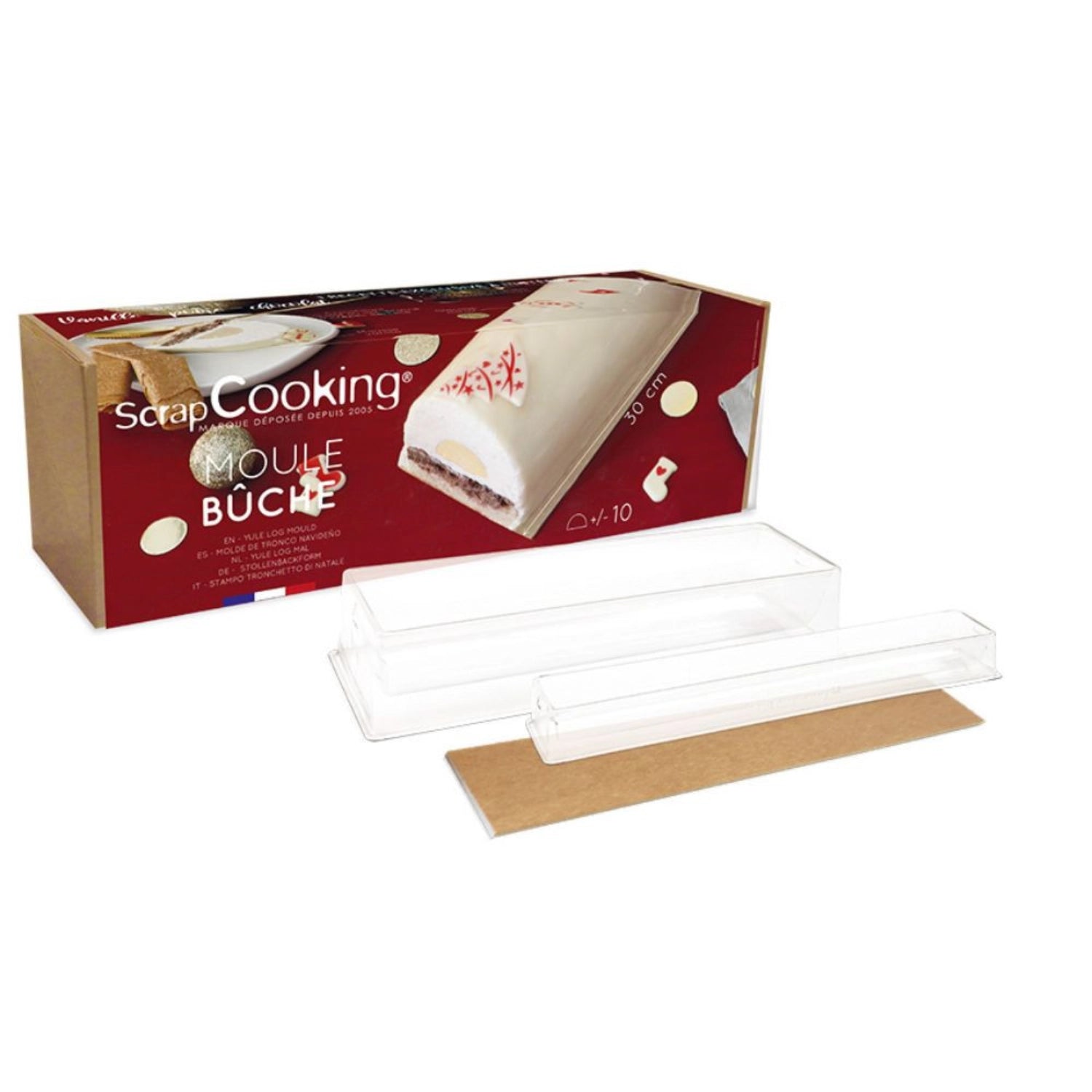 Kunststoffform für Biskuitrollen und Parfaits von Scrap Cooking, perfekt für kreative Backideen, leicht zu reinigen und spülmaschinengeeignet.