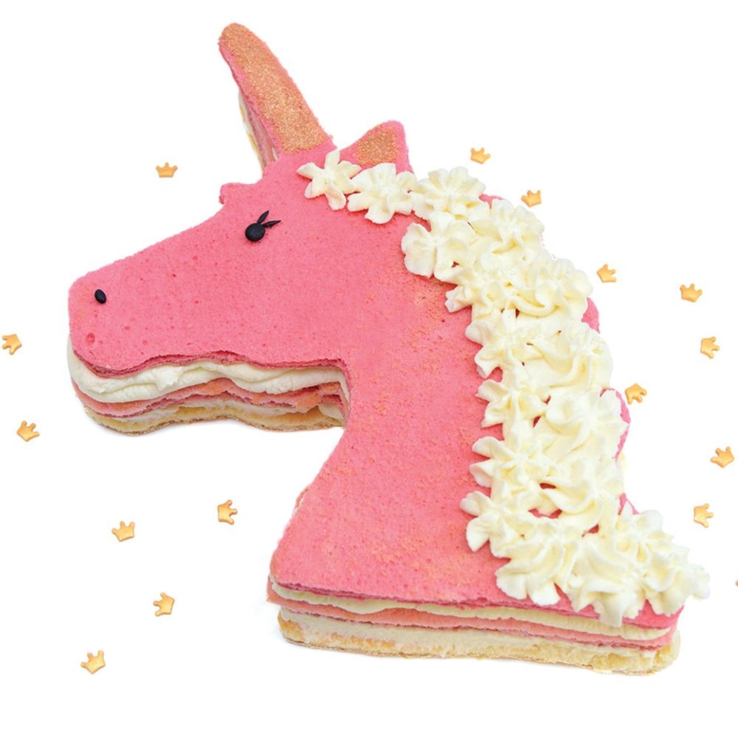 XXL Ausstechform in Einhorn-Design aus Edelstahl, perfekt für kreative Backprojekte und Kindergeburtstagsfeiern, Maße 29x26 cm.