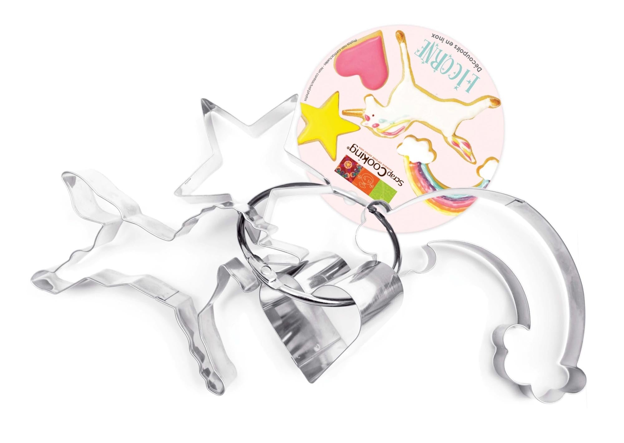 Gestalten Sie magische Einhorn-Kekse mit Scrap Cooking Ausstechern.