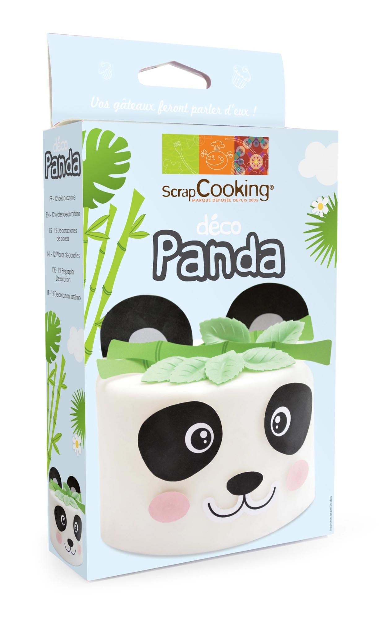 Entzückendes Panda-Deko-Set für fantasievolle Tortenkreationen.