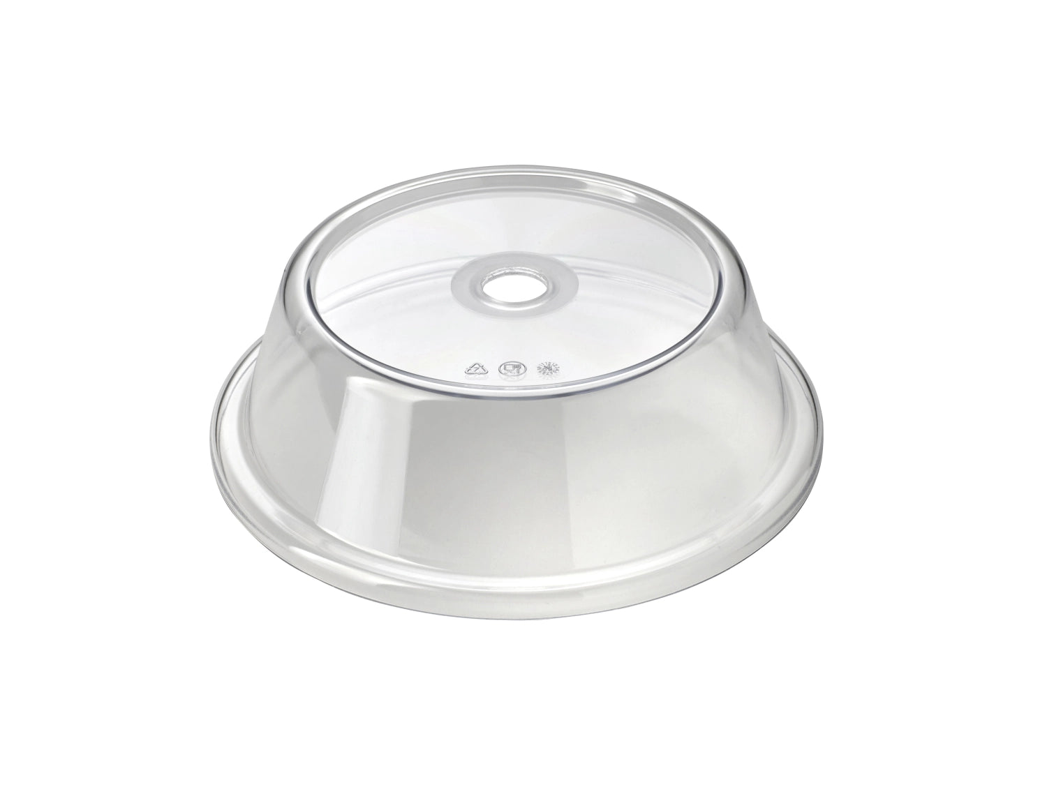 Teller Cloche rund 22cm SAN transparent mit Loch in Transparent präsentiert im Onlineshop von KAQTU Design AG. Teller ist von Gastronorm