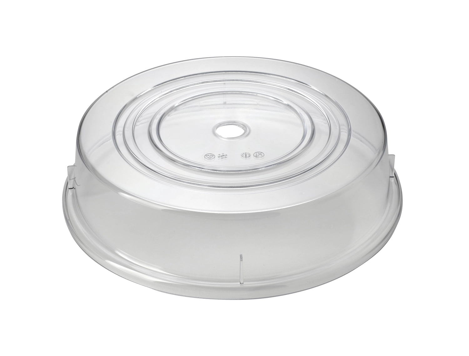 Teller Cloche rund 27cm SAN transparent mit Loch in Transparent präsentiert im Onlineshop von KAQTU Design AG. Teller ist von Gastronorm