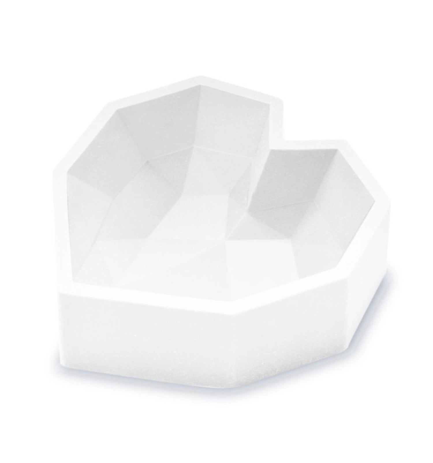 Elegante 3D Silikonform in Diamant-Herz-Design, D17.5cm, ideal für kreative Backprojekte und besondere Anlässe von Scrap Cooking.