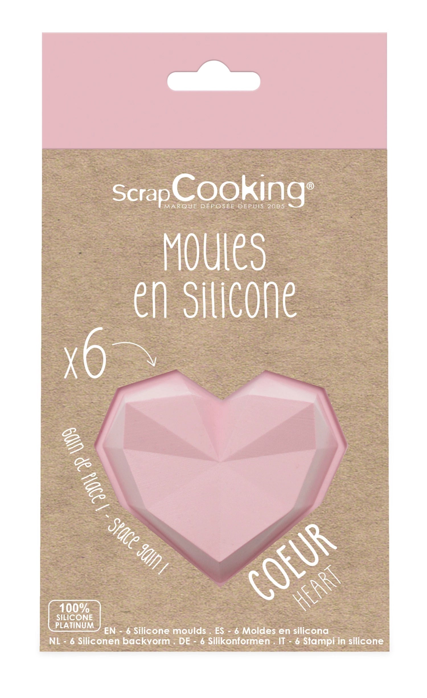 6 Set Silicone Forme Diamond Heart