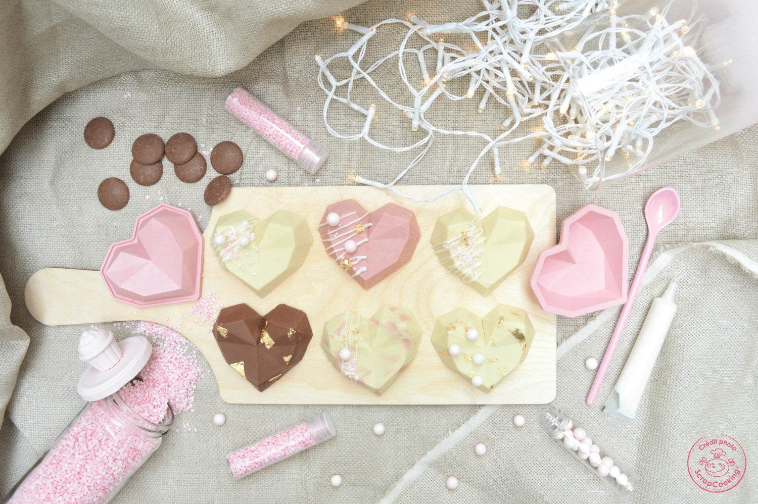 6 Set Silicone Forme Diamond Heart