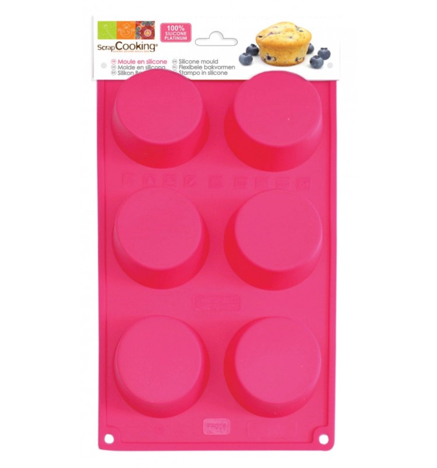 6er Silikonbackform Muffins in Pink präsentiert im Onlineshop von KAQTU Design AG. Backform / Backblech ist von Scrap Cooking