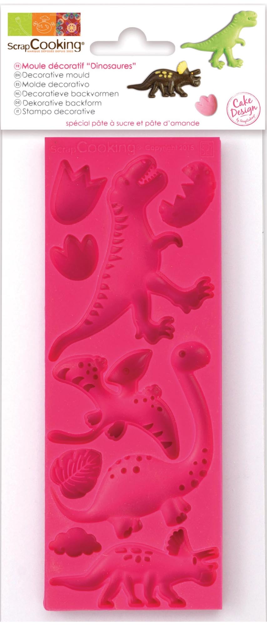 Kreative Dinosaurier-Dekoform aus Silikon: Ideal für Backen & Desserts, leicht zu reinigen, hitzebeständig, perfekt für Kinderpartys.