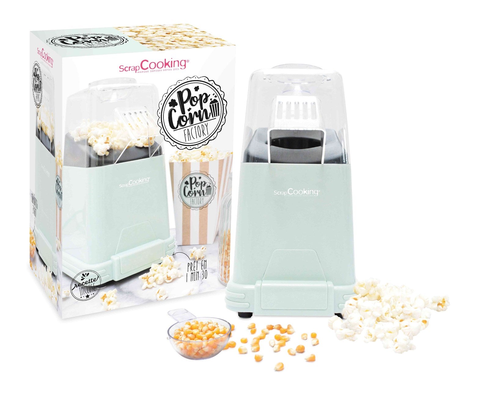 Scrap Cooking Popcorn Factory: Perfekt für frisches Popcorn! Kompakt, leicht zu reinigen und ideal für individuelle Snackkreationen.