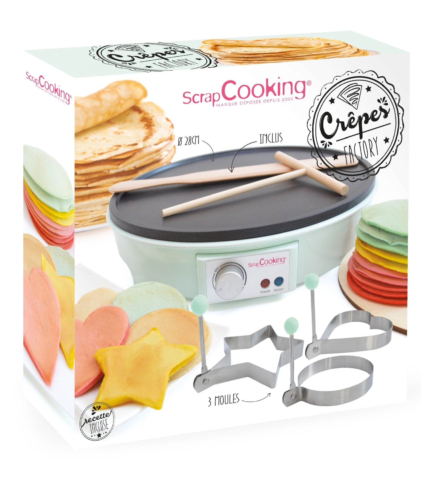 Die Crêpes-Factory von Scrap Cooking – ein stilvolles Gerät, das mühelos perfekte Crêpes zaubert und Ihre Küche bereichert.