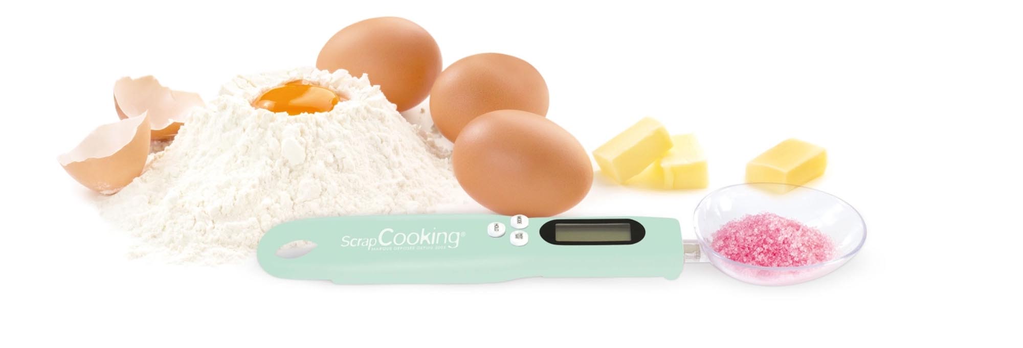 Präzise Zutaten abwiegen mit der Scrap Cooking Löffelwaage (23x5,5cm) – ideal für Backliebhaber und perfekte Ergebnisse!