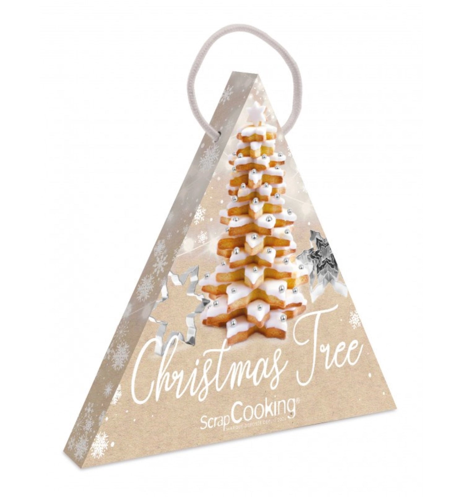 5-teiliges Ausstecher-Set in Form von Weihnachtsbäumen von Scrap Cooking, perfekt für festliche Backideen und kreative Weihnachtsplätzchen.