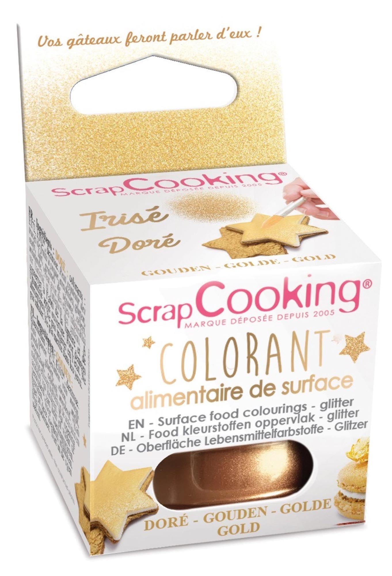 Verleihen Sie Ihren Kuchen und Torten mit Scrap Cooking Glitzer Gold Puder einen luxuriösen, goldenen Glanz. Perfekt für besondere Anlässe!