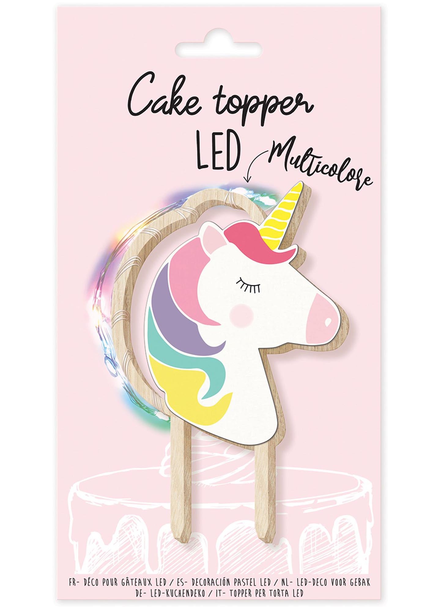 Machen Sie Ihre Torte zum Blickfang mit dem Scrap Cooking Einhorn Cake Topper! Die LED-Beleuchtung sorgt für magische Momente bei jeder Feier.